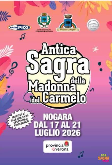 locandina antica sagra della madonna del carmelo nogara