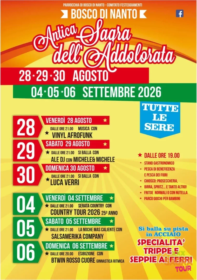 locandina antica sagra dell’addolorata bosco di nanto