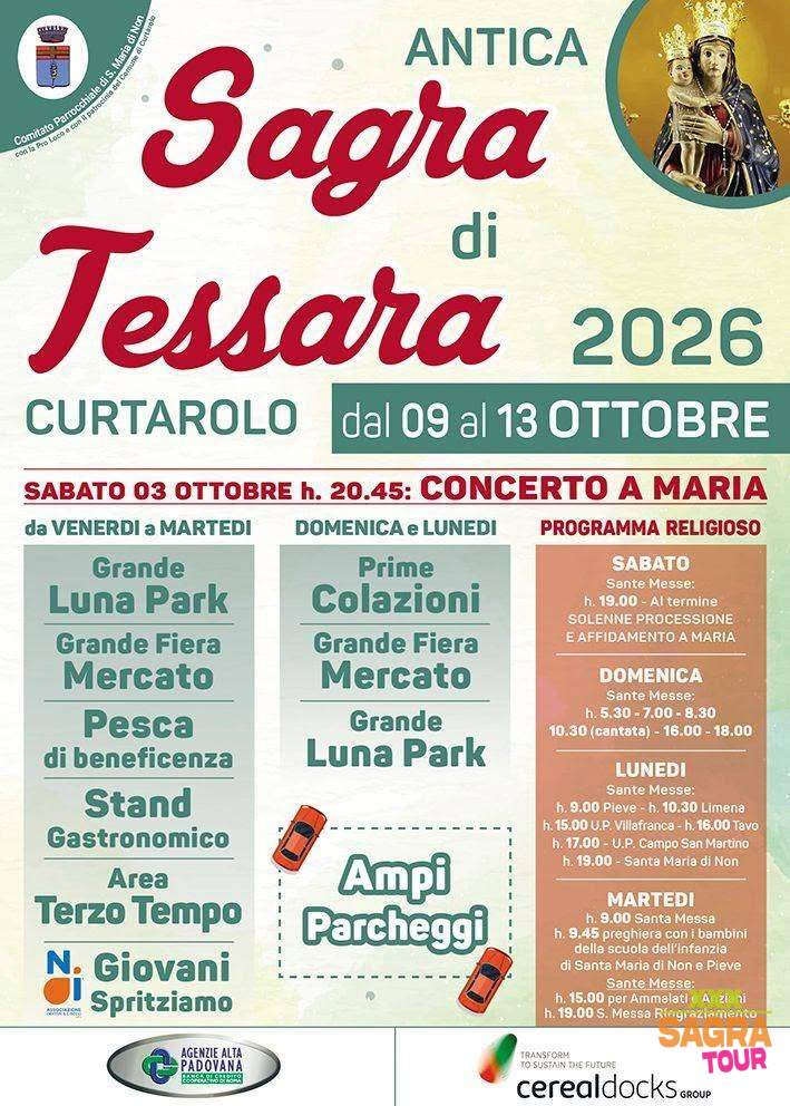 locandina antica sagra di tessara curtarolo
