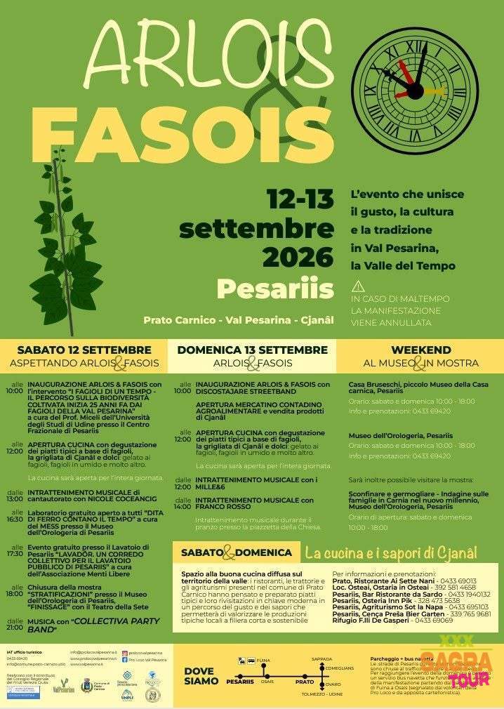 locandina arlois & fasois prato carnico
