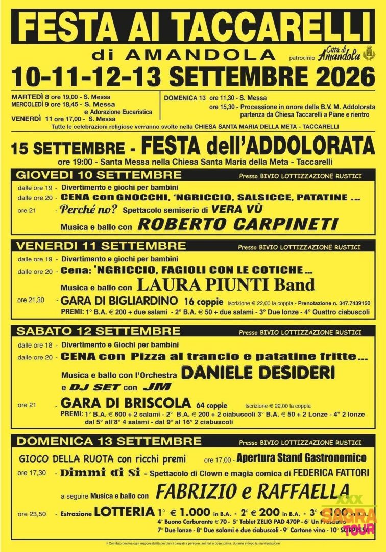 locandina festa ai taccarelli amandola
