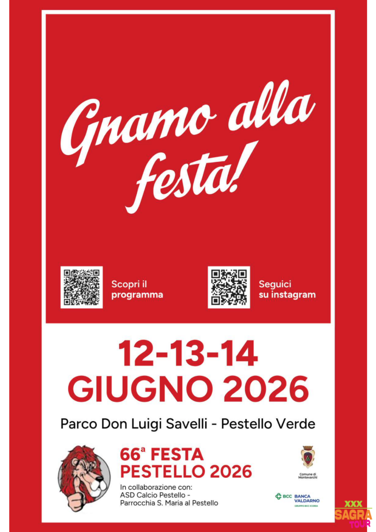 Manifesto Festa al pestello - Montevarchi