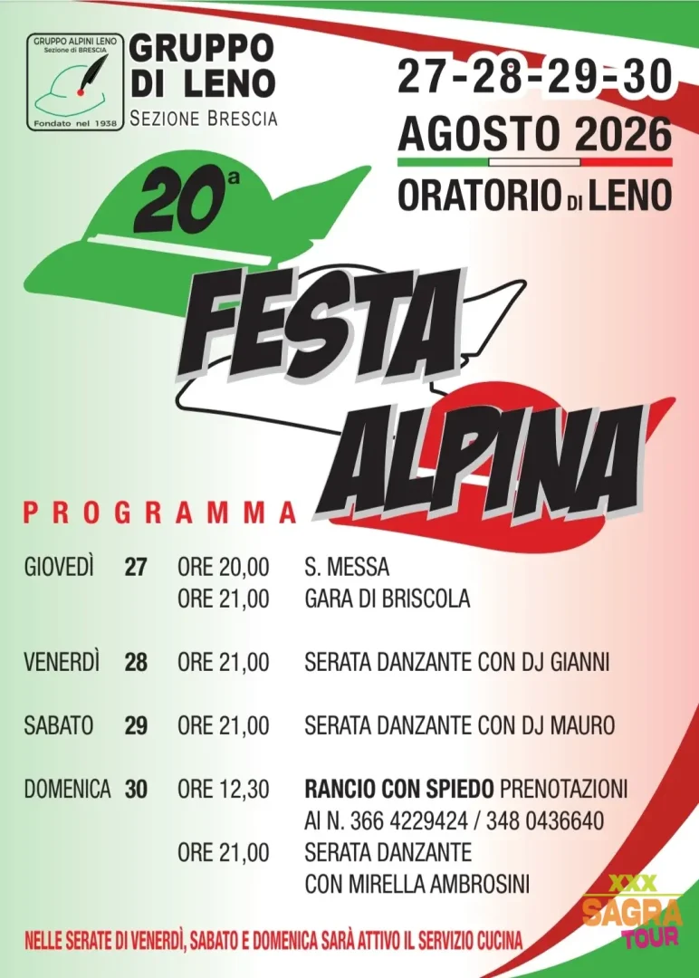 locandina festa alpina leno