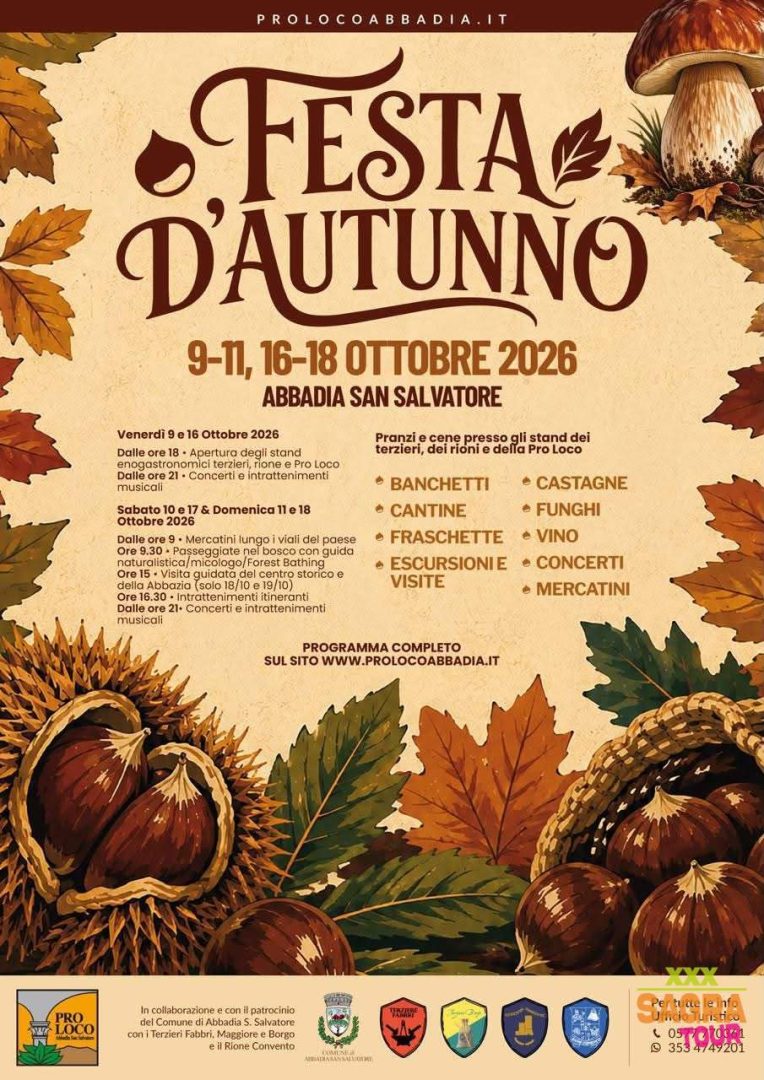 locandina festa d’autunno abbadia san salvatore