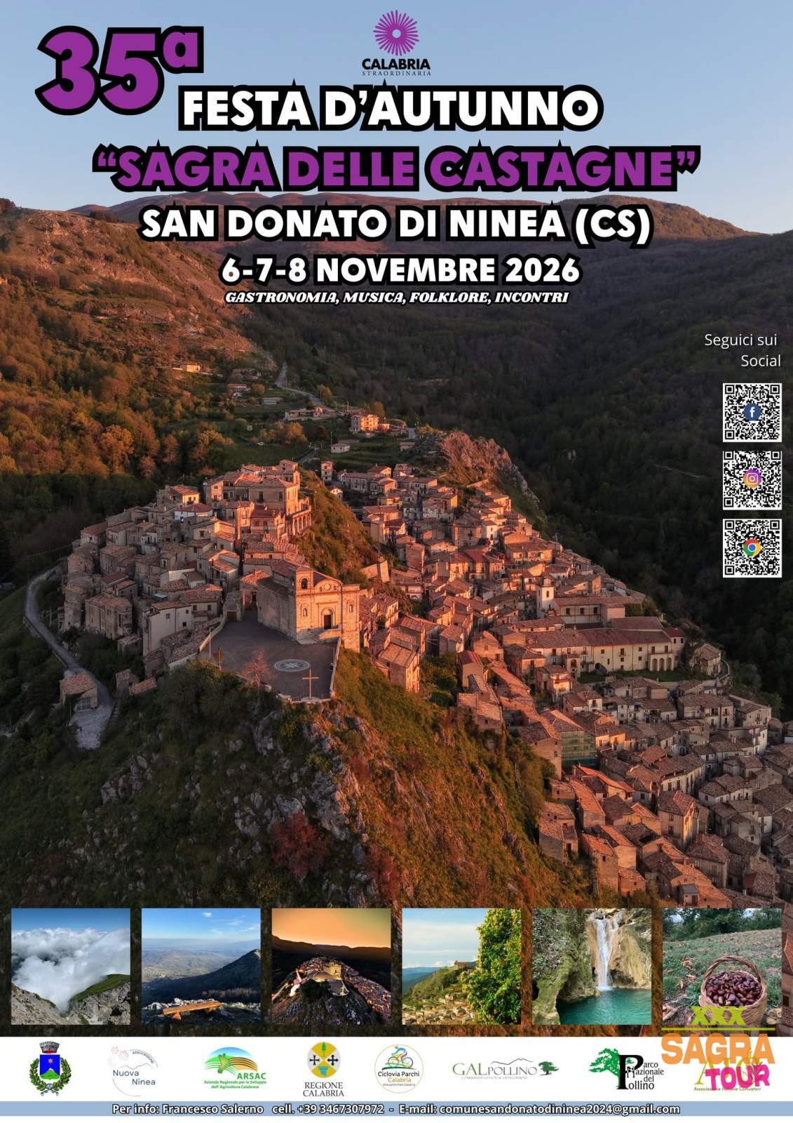 locandina festa d’autunno – sagra delle castagne san donato di ninea