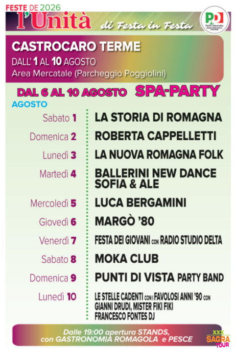 locandina festa de l’unità castrocaro castrocaro terme