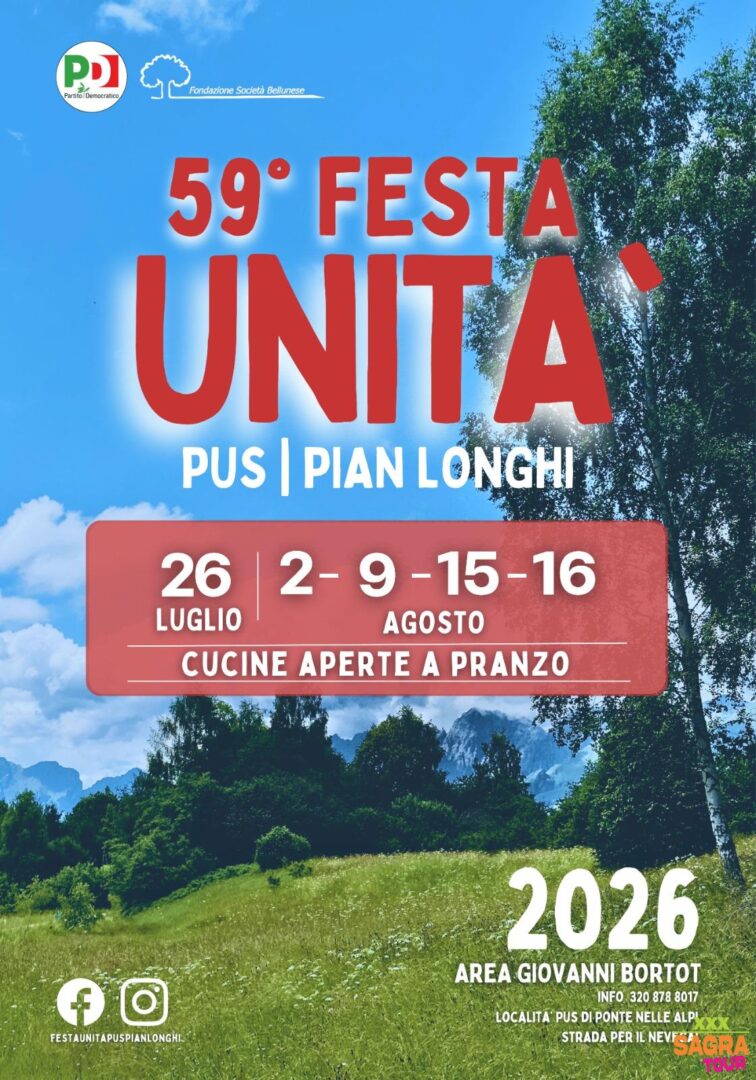 locandina festa de l’unità ponte nelle alpi ponte nelle alpi