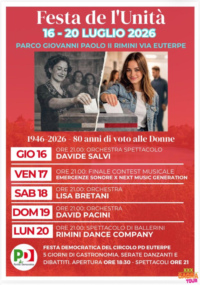 locandina festa de l’unità rimini rimini