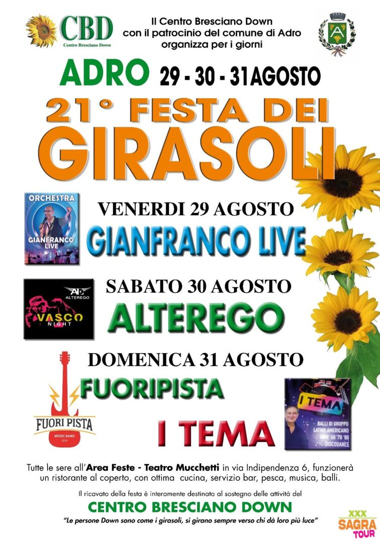 locandina festa dei girasoli adro
