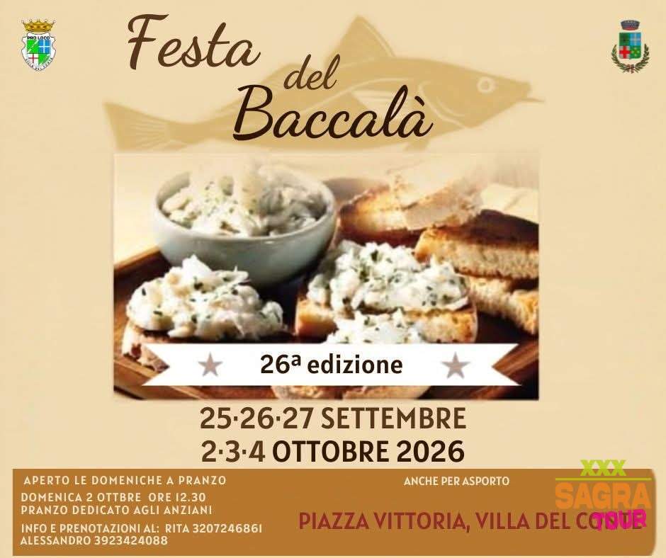 locandina festa del baccalà villa del conte
