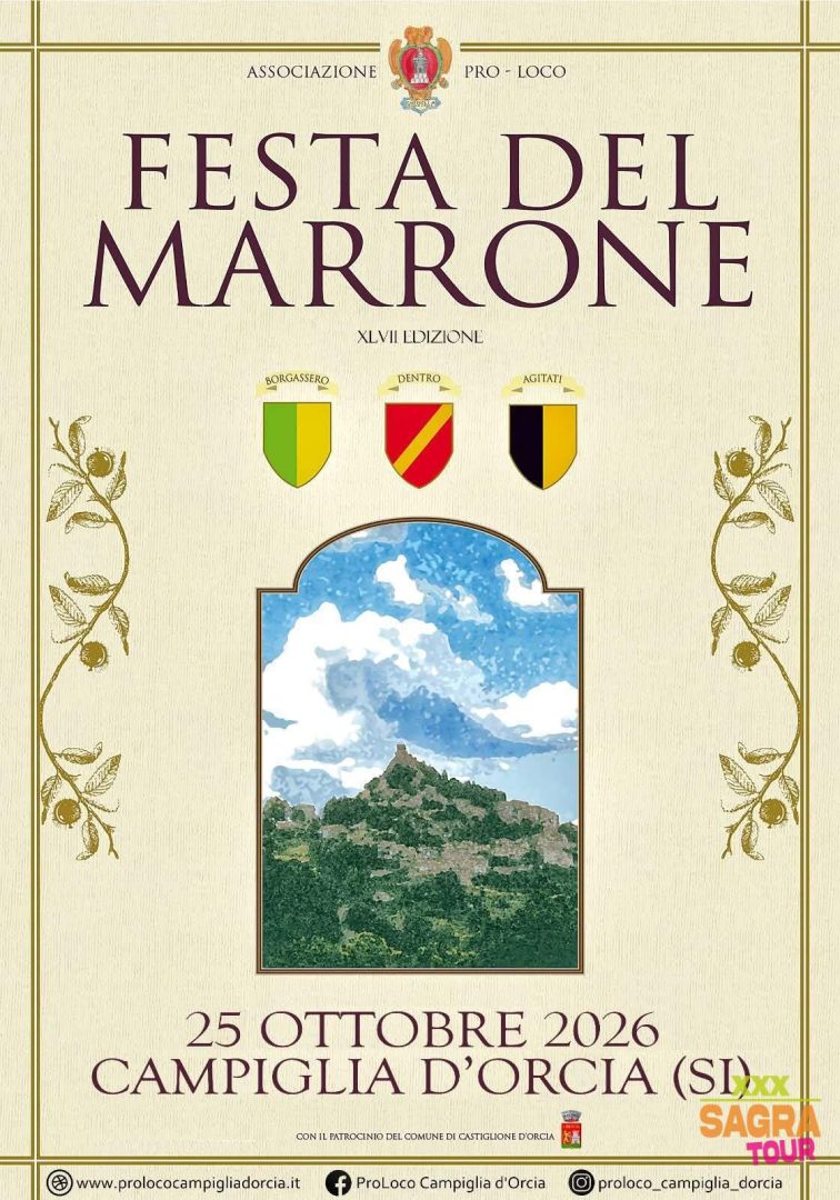 locandina festa del marrone campiglia d'orcia