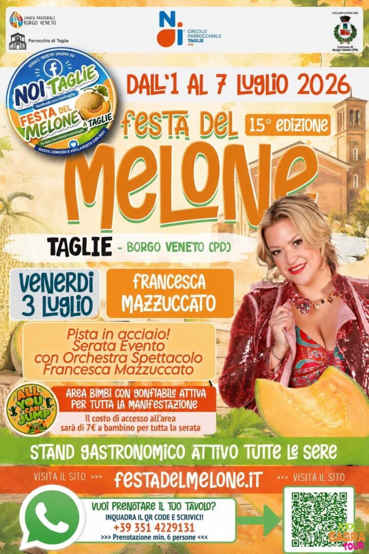 locandina festa del melone a taglie borgo veneto