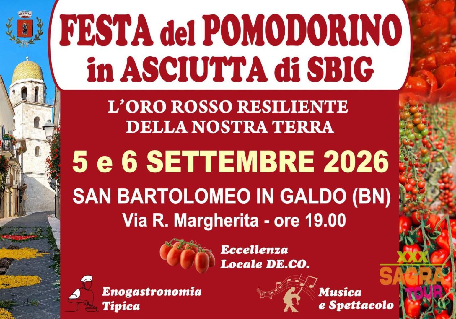 locandina festa del pomodorino in asciutta di sbig san bartolomeo in galdo