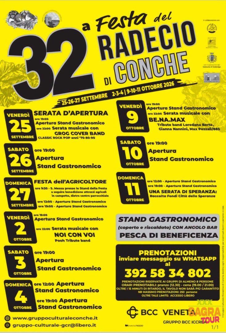 locandina festa del radecio conche di codevigo