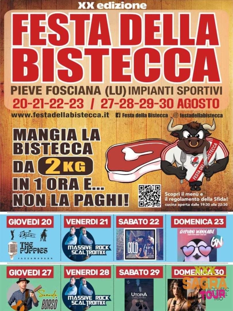 locandina festa della bistecca pieve fosciana