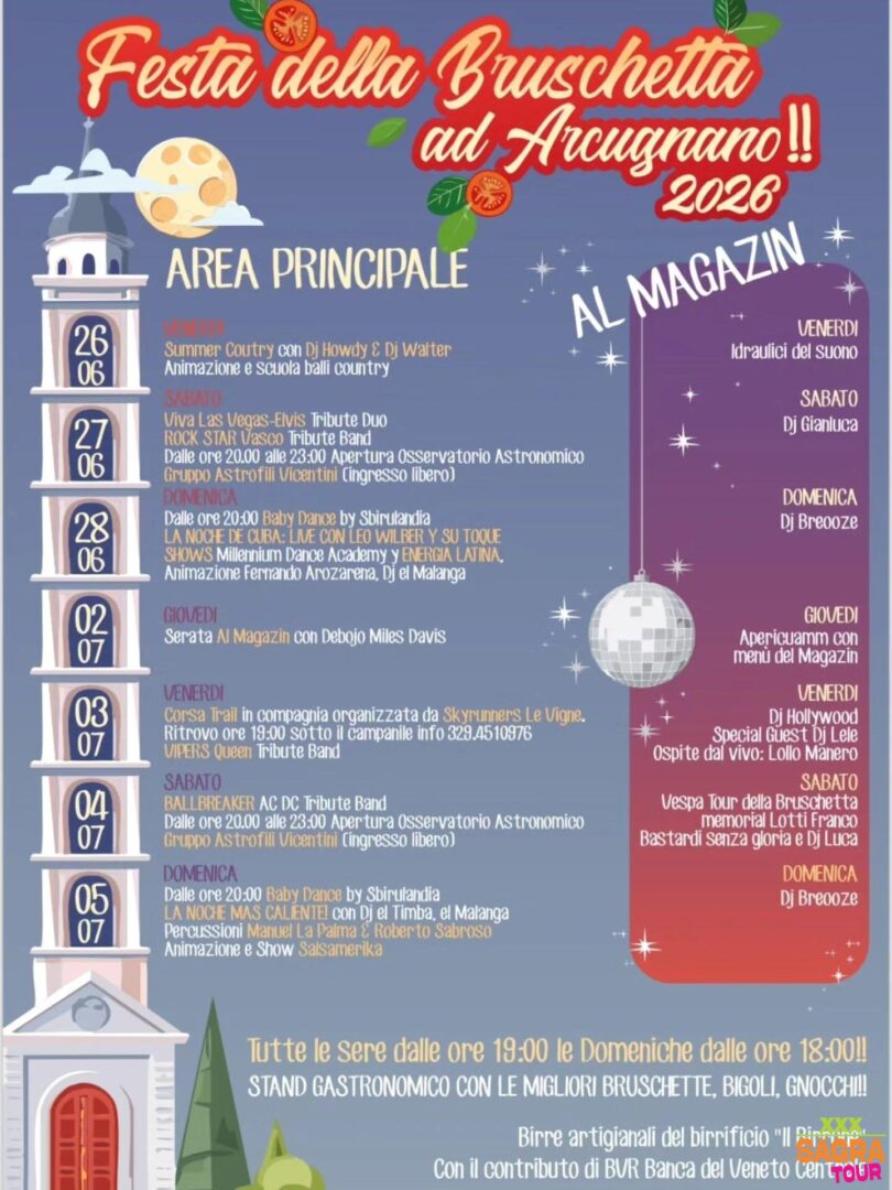 locandina festa della bruschetta arcugnano