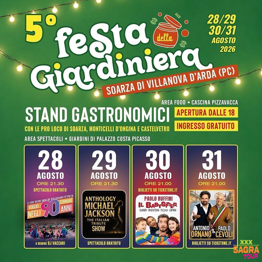 locandina festa della giardiniera villanova sull'arda