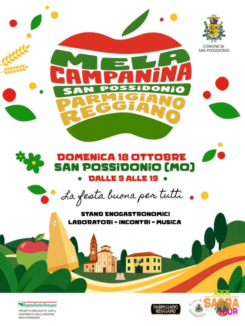 locandina festa della mela campanina e del parmigiano reggiano san possidonio