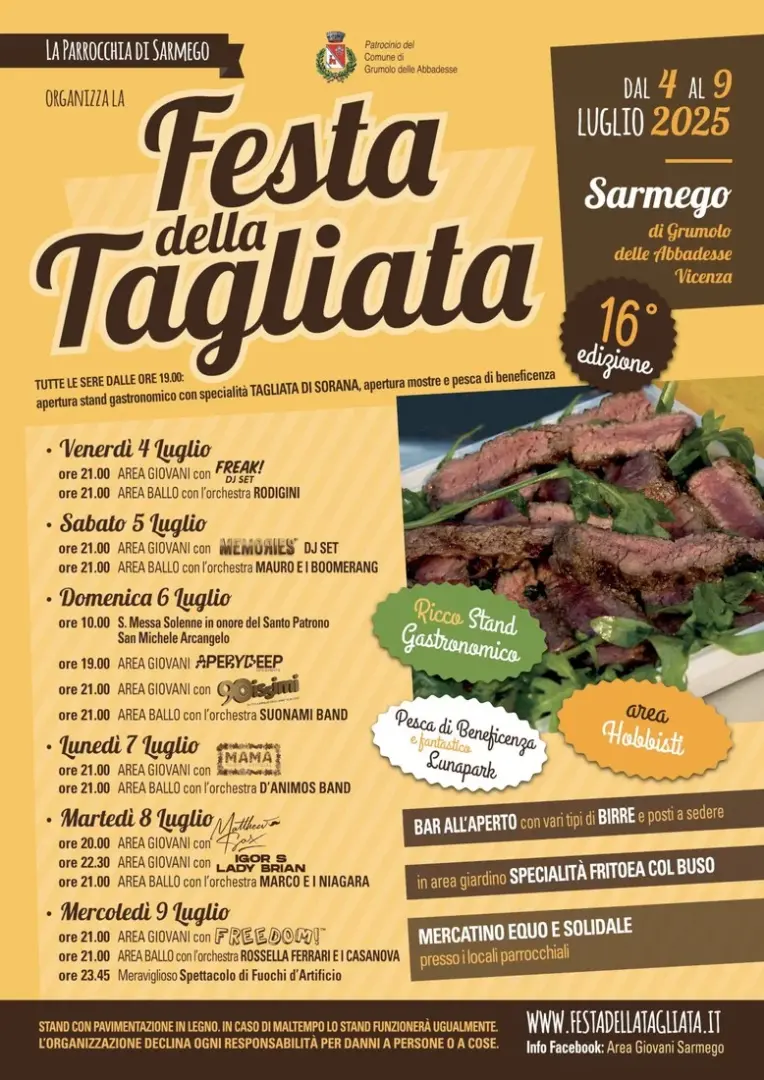 locandina festa della tagliata grumolo delle abbadesse