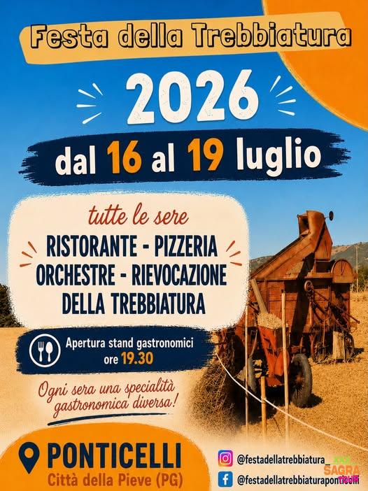 locandina festa della trebbiatura città della pieve