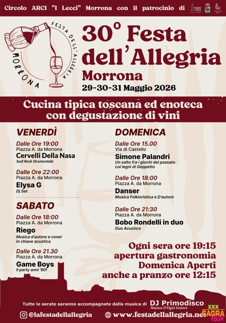 Manifesto Festa dell’Allegria - Morrona