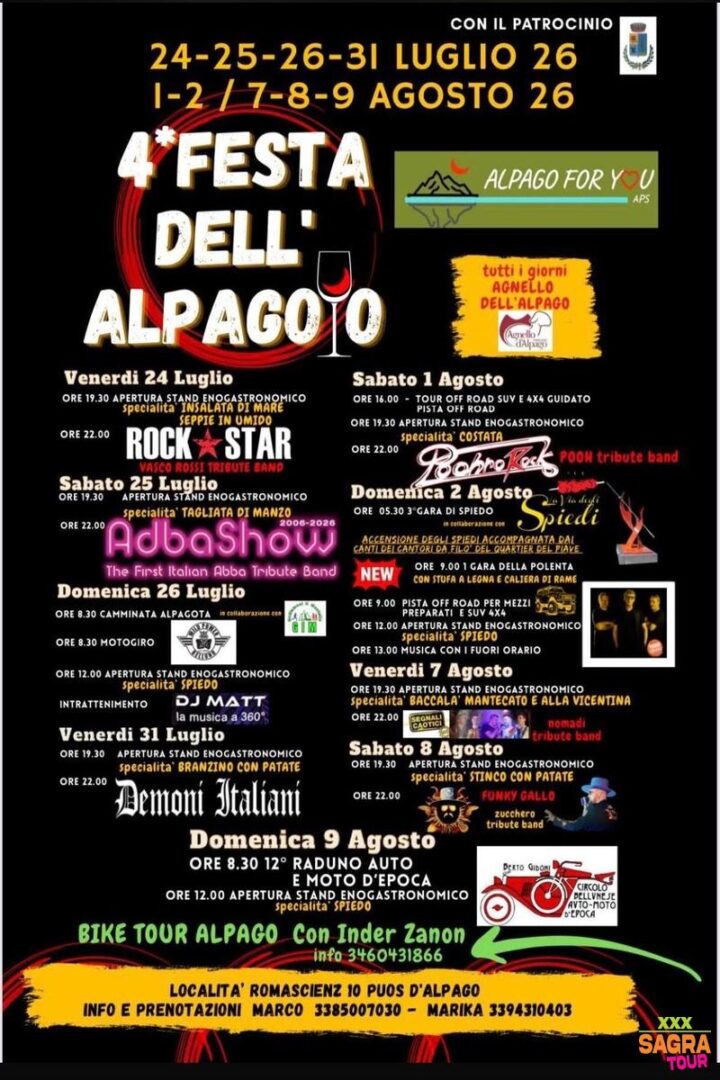 locandina festa dell’alpagoto puos d'alpago
