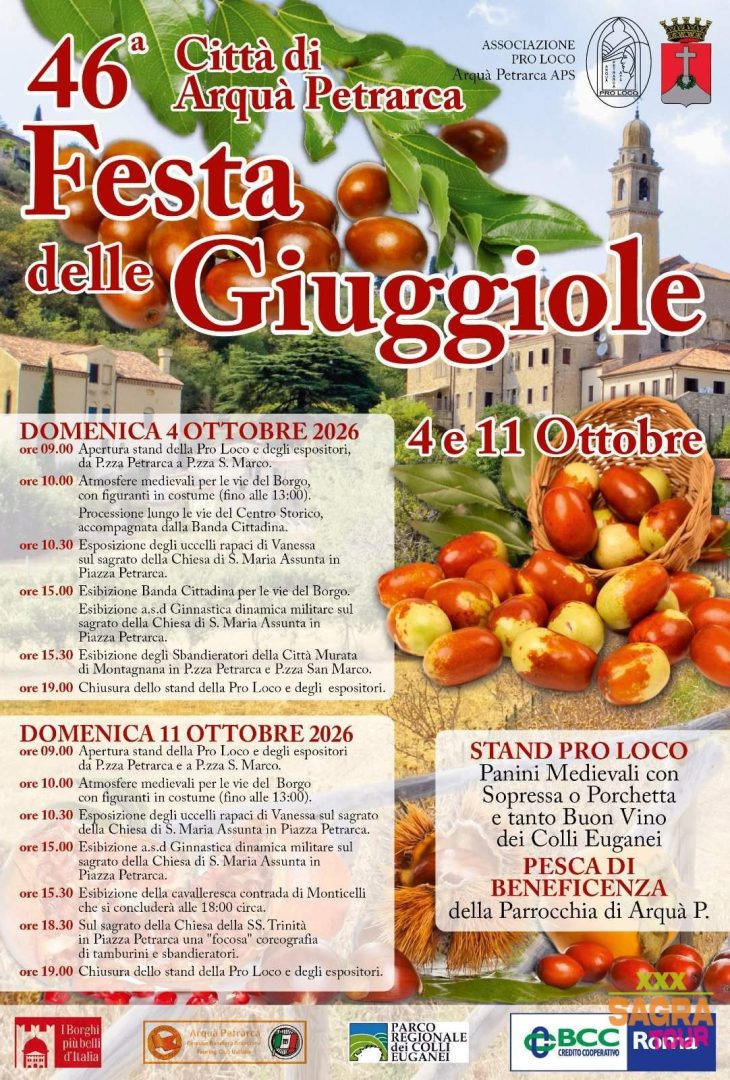 locandina festa delle giuggiole arquà petrarca