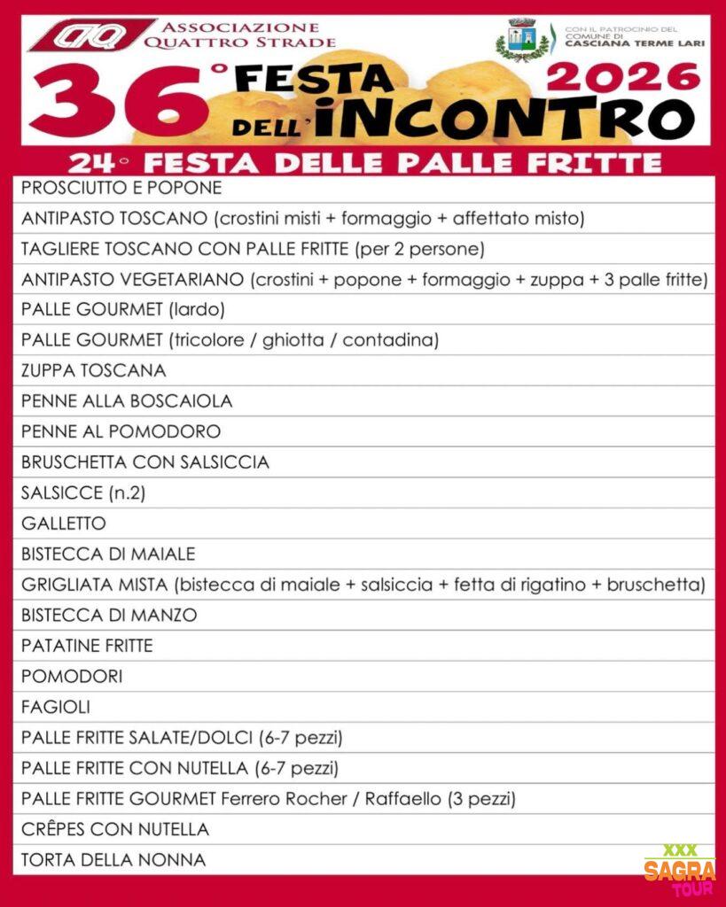 foto menu festa delle palle fritte perignano