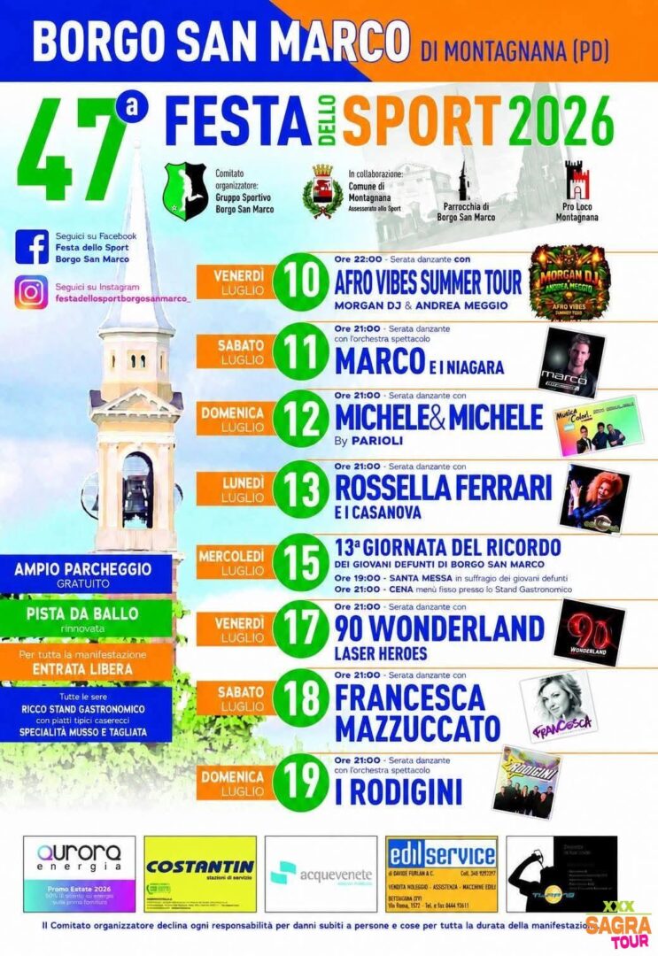 locandina festa dello sport borgo san marco