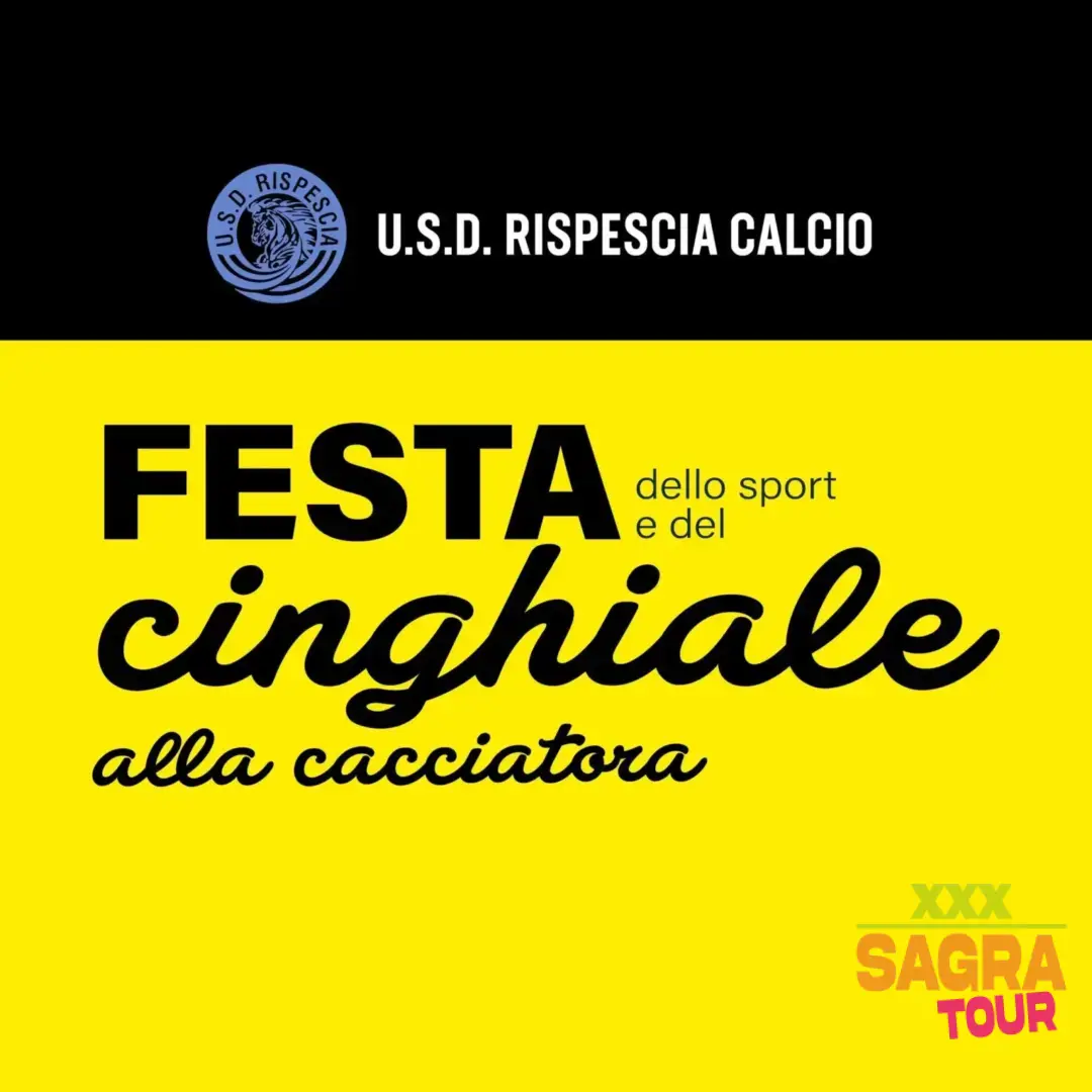 locandina festa dello sport e del cinghiale alla cacciatora rispescia