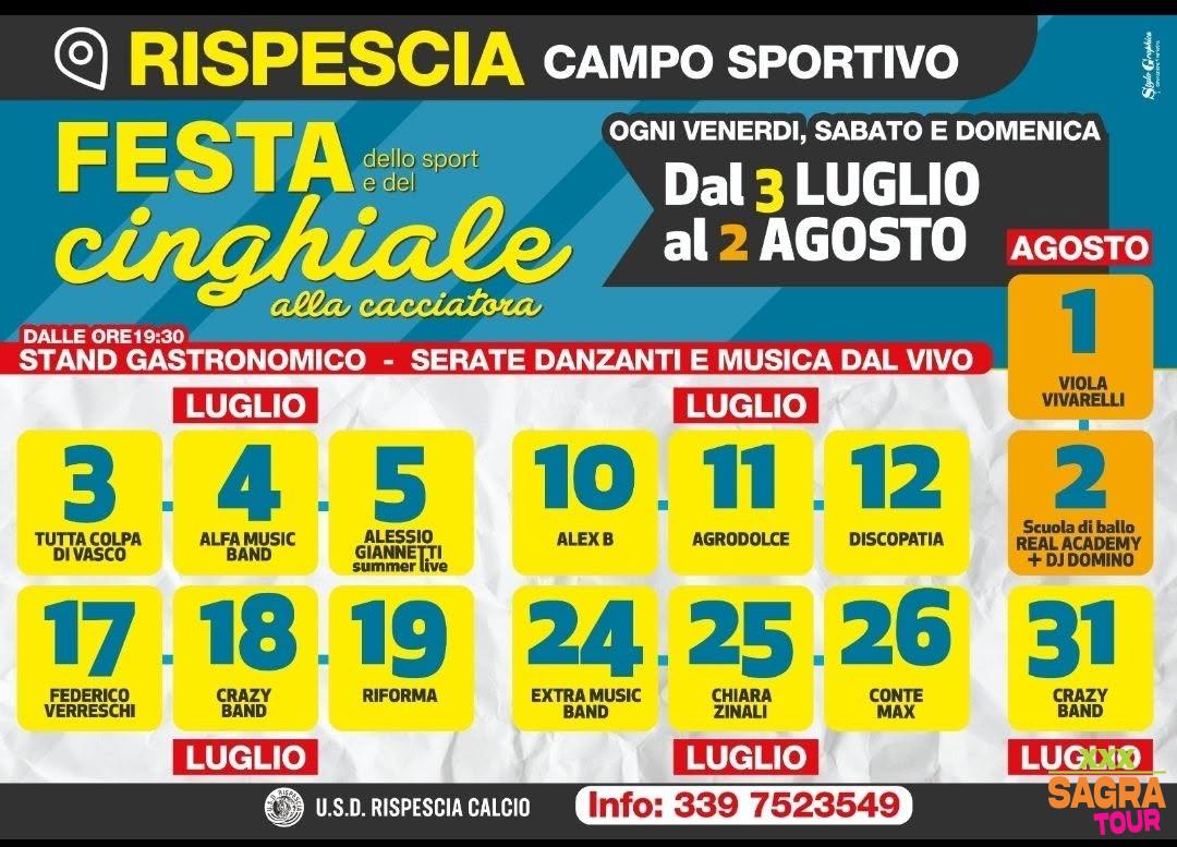 Manifesto Festa dello Sport e del Cinghiale alla Cacciatora - Rispescia