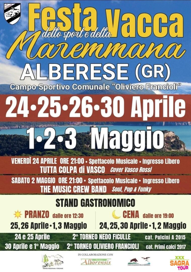 Manifesto Festa dello sport e della vacca maremmana - Alberese