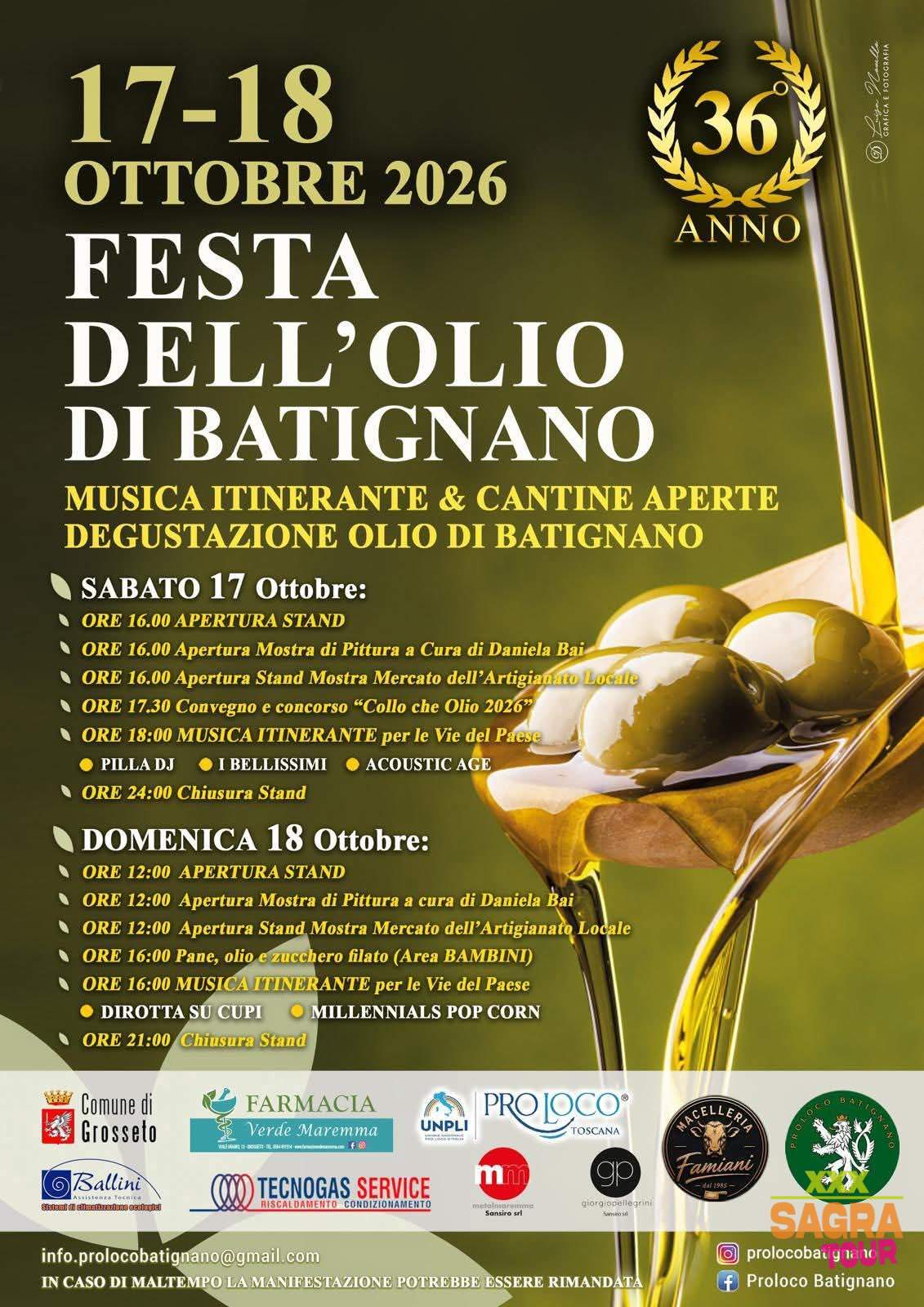 locandina festa dell’olio di batignano batignano
