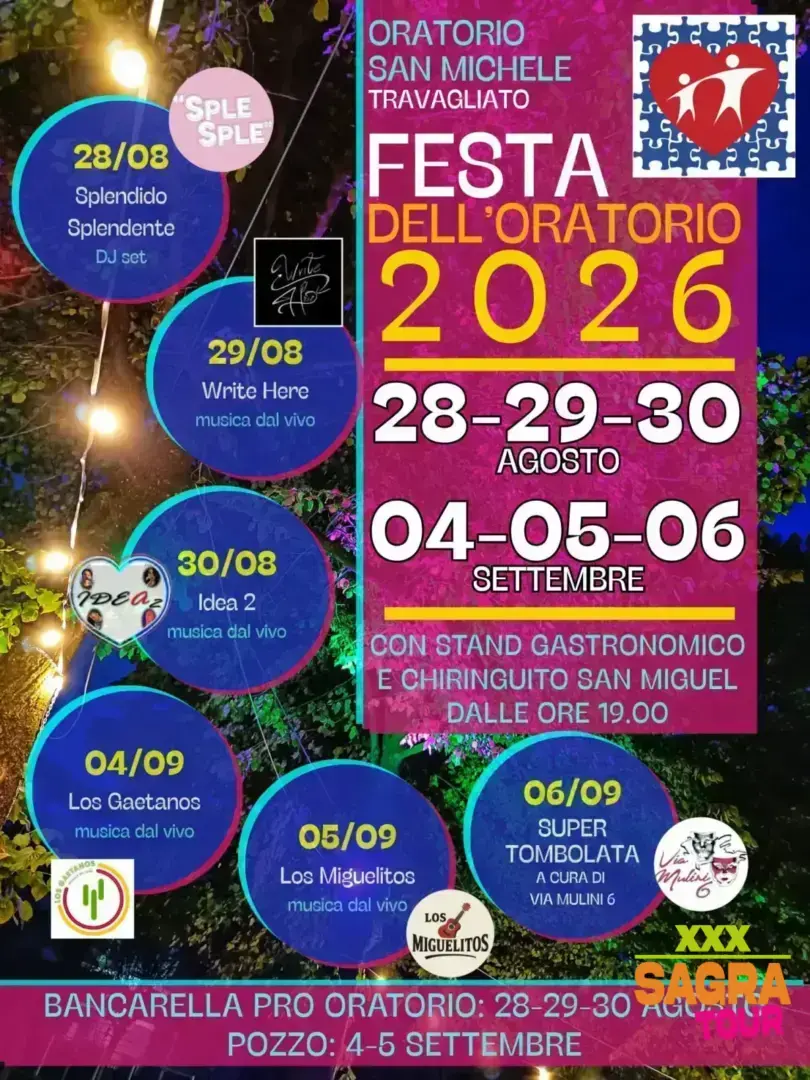 locandina festa dell’oratorio travagliato