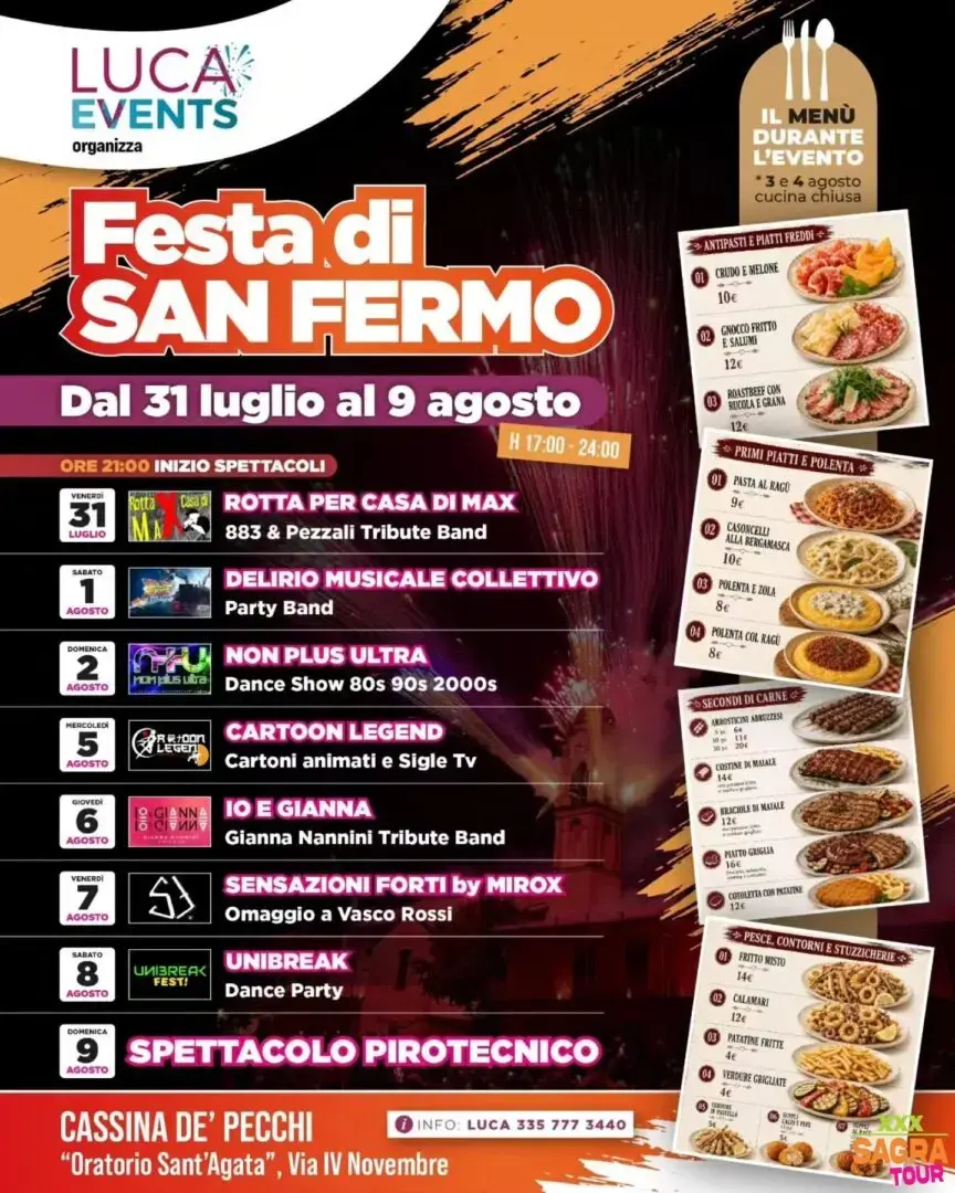 locandina festa di san fermo cassina de' pecchi