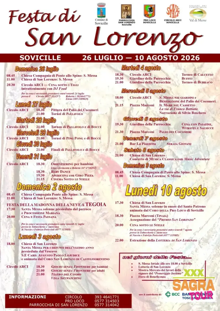 locandina festa di san lorenzo sovicille