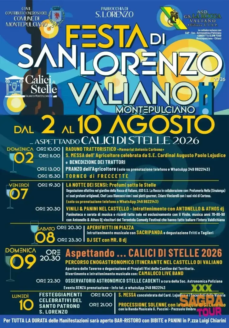 locandina festa di san lorenzo montepulciano