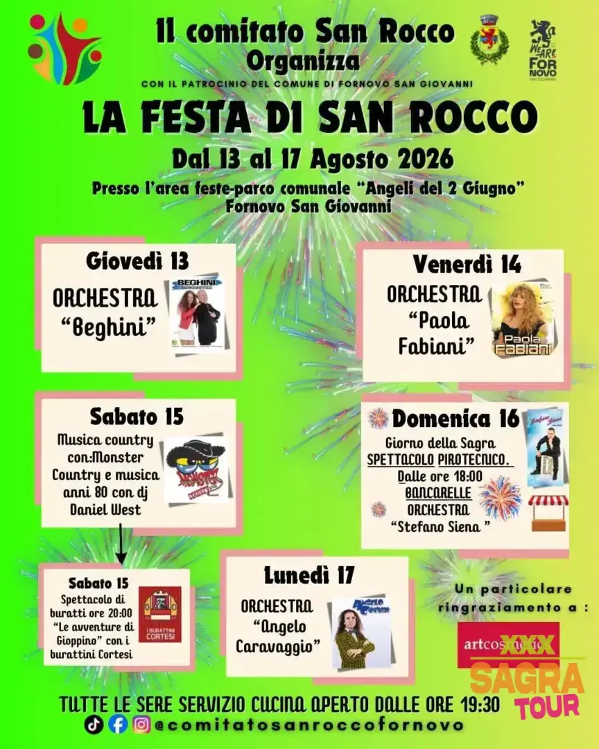 locandina festa di san rocco fornovo san giovanni