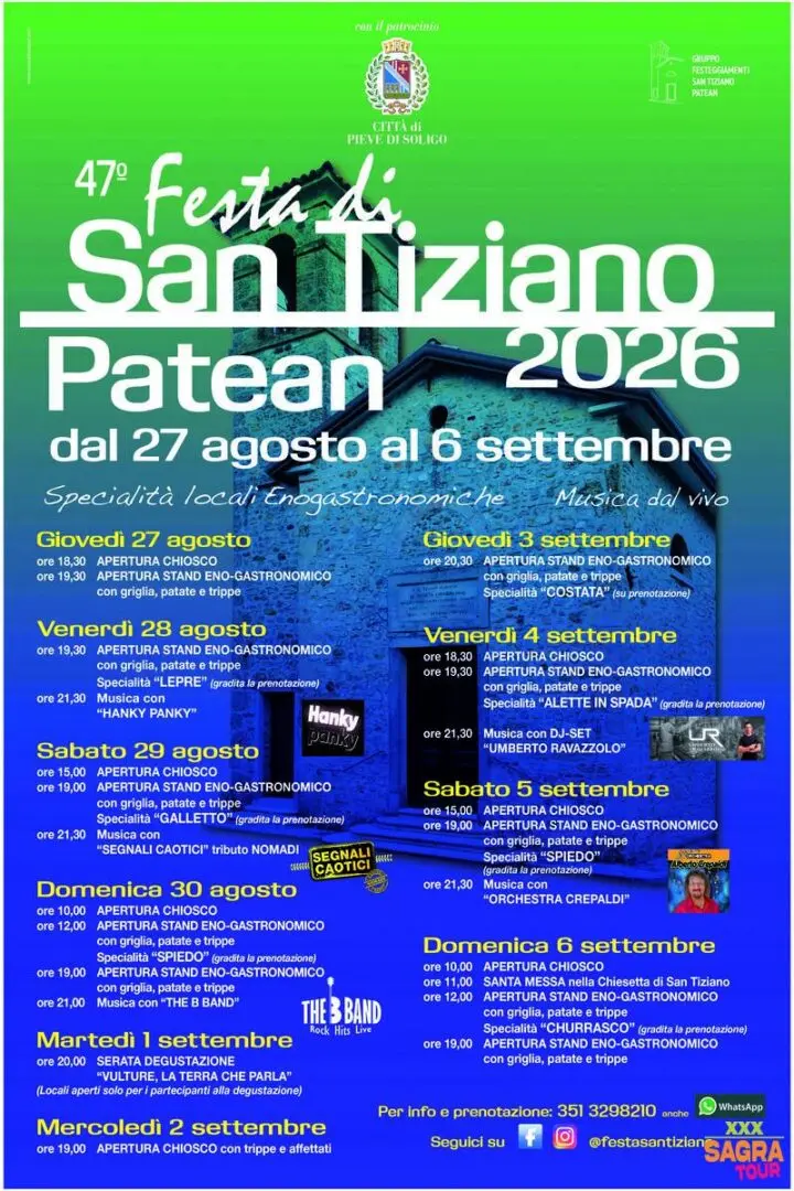 locandina festa di san tiziano patean
