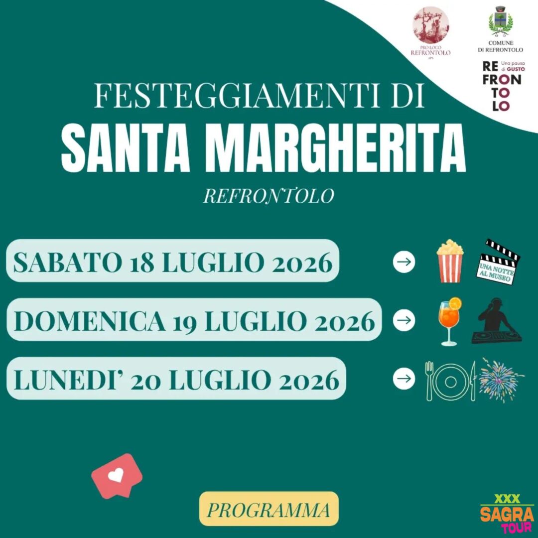 locandina festa di santa margherita refrontolo