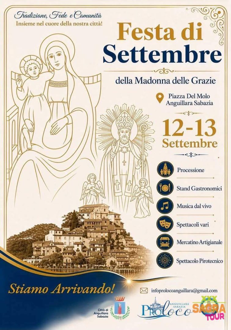 locandina festa di settembre della madonna delle grazie anguillara sabazia