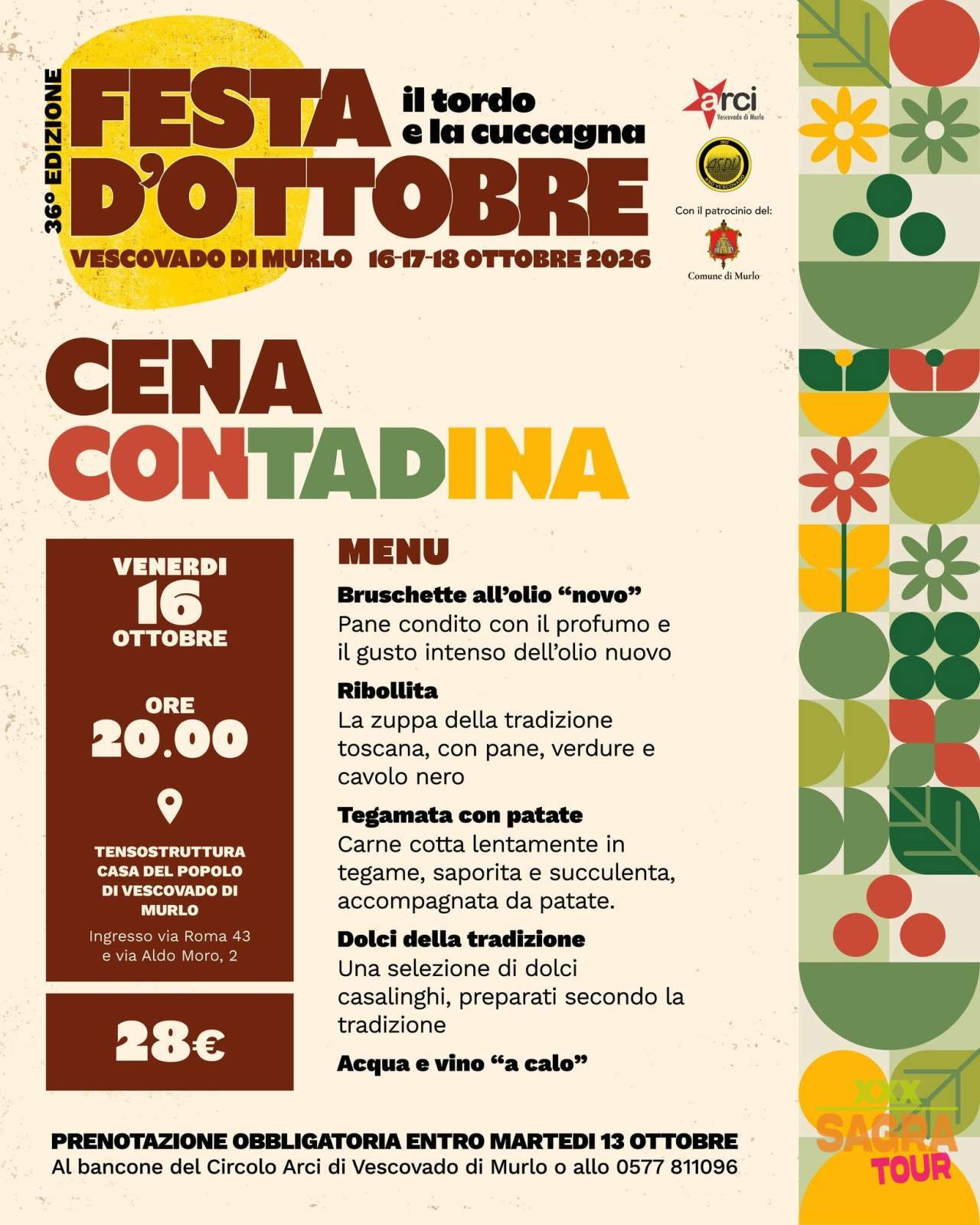 locandina festa d’ottobre – il tordo e la cuccagna vescovado di murlo