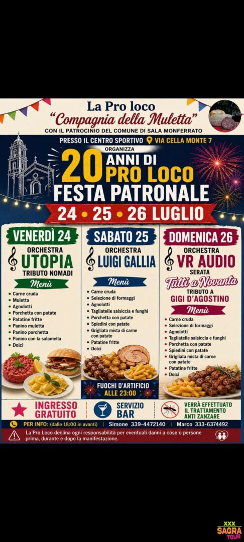 locandina festa patronale sala monferrato