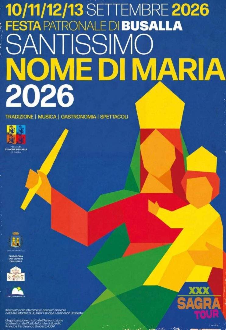 locandina festa patronale del santissimo nome di maria busalla
