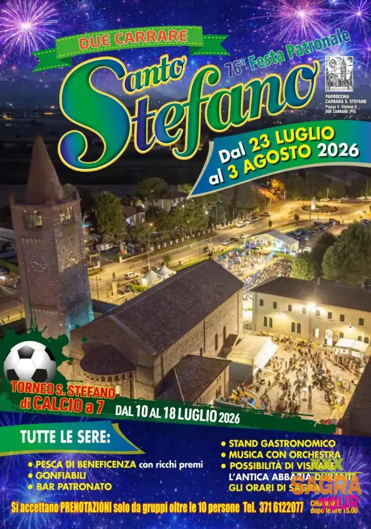 locandina festa patronale di santo stefano due carrare