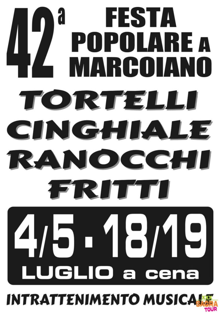 locandina festa popolare di marcoiano marcoiano
