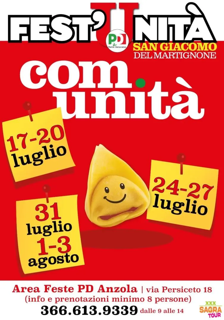 locandina festunità martignone anzola dell'emilia