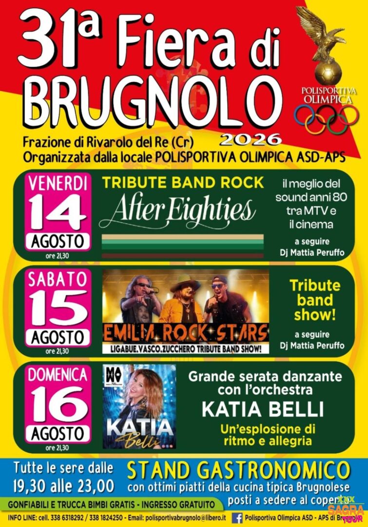 locandina fiera di brugnolo rivarolo del re ed uniti