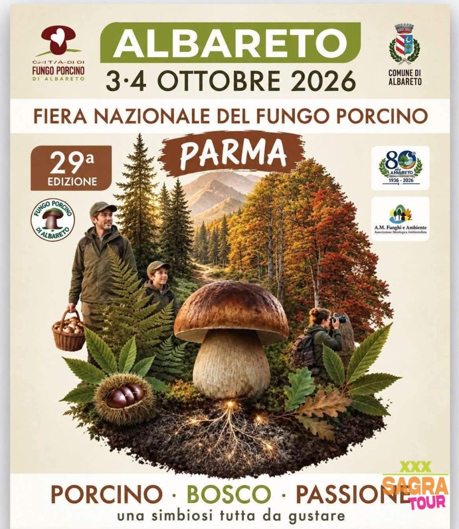 locandina fiera nazionale del fungo porcino albareto