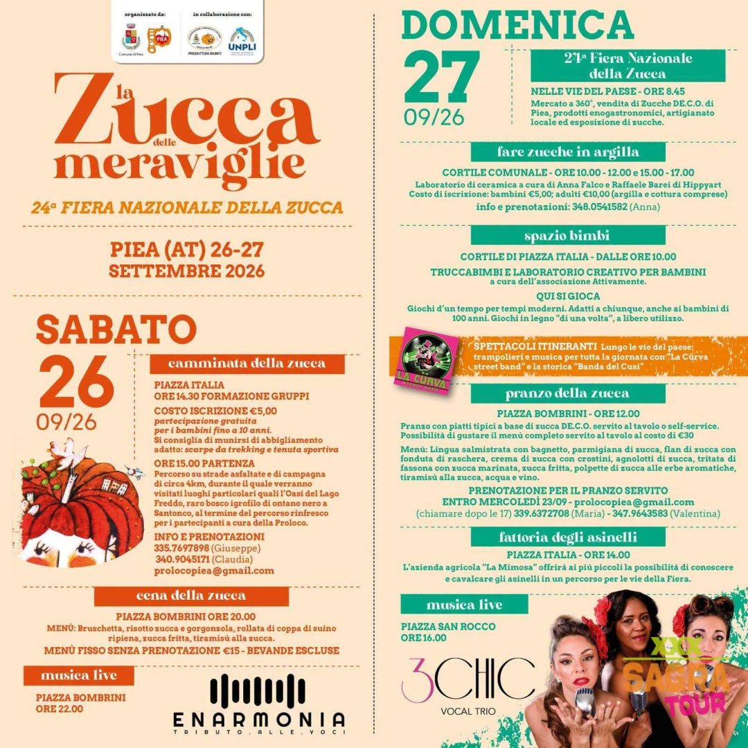locandina fiera nazionale della zucca piea